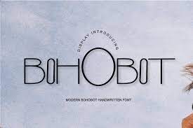 Beispiel einer Bohobot-Schriftart